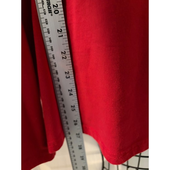 Columbia Womens XXL Red Buffalo Plaid Gingham Graphic Long Sleeve T-Shirt EUC - Picture 5 of 6